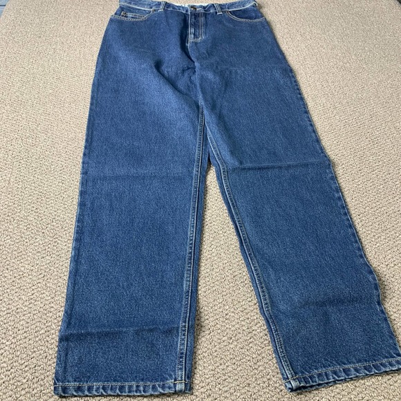 Lands' End Womens Jeans Size 10 Blue Medium‎ Wash Denim Elastic Waist Straight - Picture 1 of 12